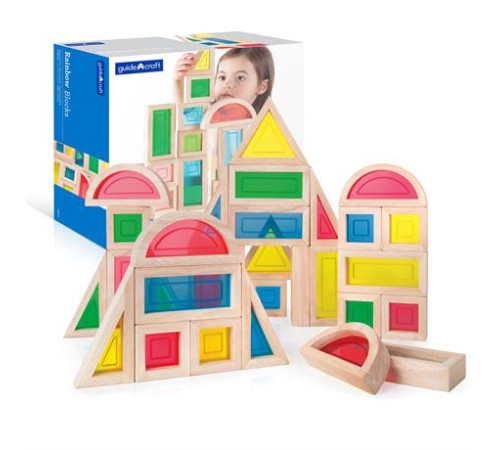 Кубики Guidecraft Block Play Велика веселка, 14 см, 30 ел. (G3016)