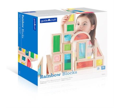 Кубики Guidecraft Block Play Велика веселка, 14 см, 30 ел. (G3016)