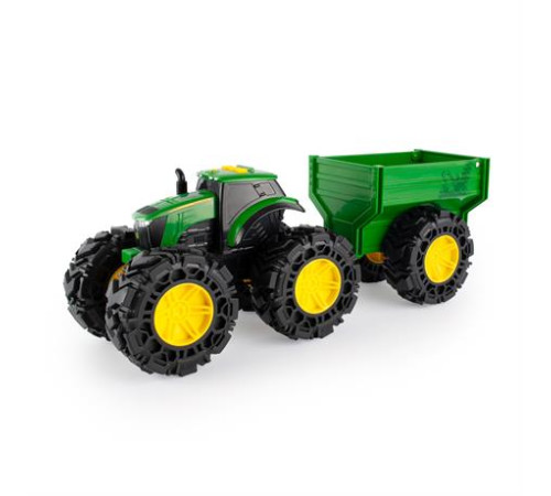 Машинка Трактор John Deere Kids Monster Treads із причепом і великими колесами (47353) Машинка Трактор John Deere Kids Monster Treads із причепом і великими колесами (47353)
