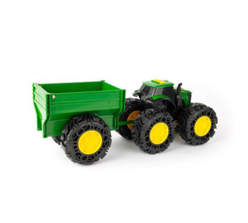 Машинка Трактор John Deere Kids Monster Treads із причепом і великими колесами (47353) Машинка Трактор John Deere Kids Monster Treads із причепом і великими колесами (47353)