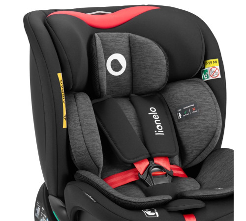 Дитяче автокрісло Lionelo NAVY I-size BLACK RED Дитяче автокрісло Lionelo NAVY I-size BLACK RED