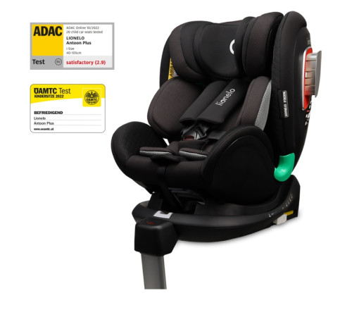Дитяче автокрісло Lionelo ANTOON PLUS BLACK ONYX i-Size Дитяче автокрісло Lionelo ANTOON PLUS BLACK ONYX i-Size