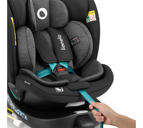 Дитяче автокрісло Lionelo NAVY I-SIZE BLACK TURQUOISE Дитяче автокрісло Lionelo NAVY I-SIZE BLACK TURQUOISE