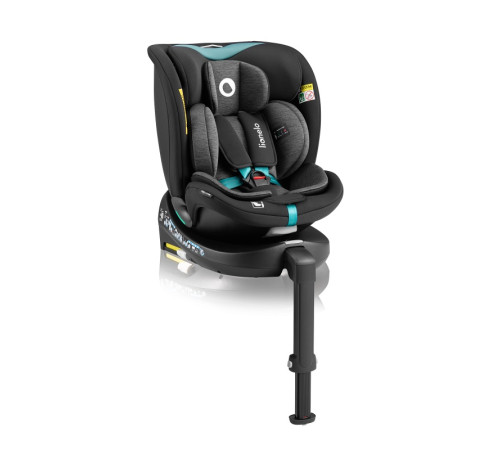Дитяче автокрісло Lionelo NAVY I-SIZE BLACK TURQUOISE Дитяче автокрісло Lionelo NAVY I-SIZE BLACK TURQUOISE