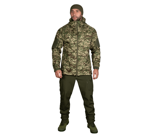 Куртка Stalker SoftShell Хижак піксель (7495), L