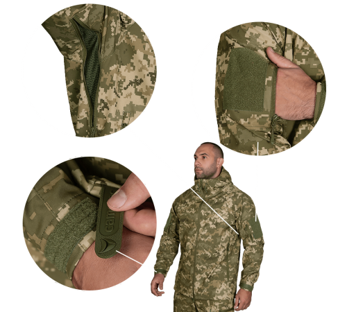 Куртка CM Stalker SoftShell Піксель (7379), XL