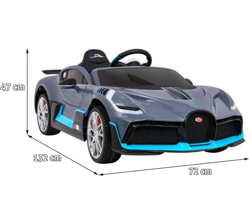 Дитяча акумуляторна машинка Bugatti Divo Сіра Дитяча акумуляторна машинка Bugatti Divo Сіра