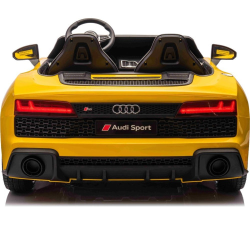 Дитяча акумуляторна машинка Audi Spyder R8 LIFT Жовта