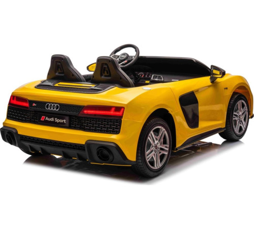 Дитяча акумуляторна машинка Audi Spyder R8 LIFT Жовта