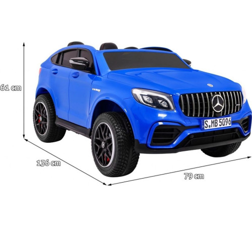 Дитяча акумуляторна машинка Mercedes GLC 63S Синя