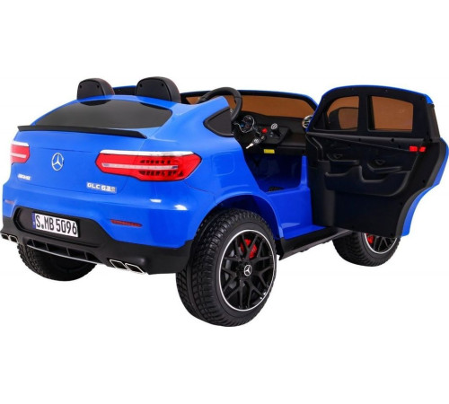 Дитяча акумуляторна машинка Mercedes GLC 63S Синя