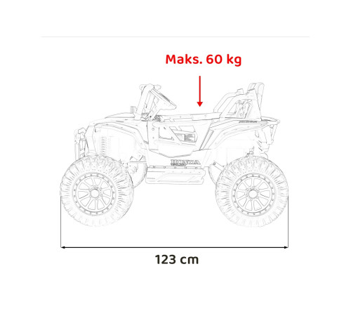 Дитячий акумуляторний позашляховик HONDA 4x4 Зелений Дитячий акумуляторний позашляховик HONDA 4x4 Зелений