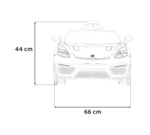 Дитяча акумуляторна машинка Porsche 718 фарбована Жовта