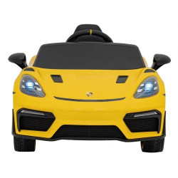 Дитяча акумуляторна машинка Porsche 718 Жовта