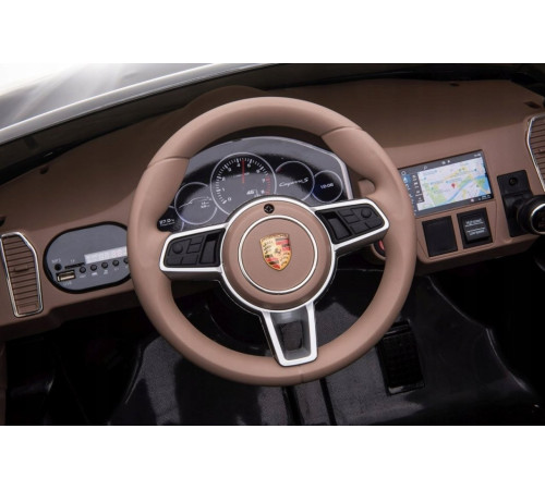 Дитяча акумуляторна машинка Porsche Cayenne S Чорна Дитяча акумуляторна машинка Porsche Cayenne S Чорна