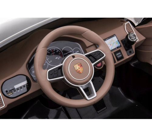 Дитяча акумуляторна машинка Porsche Cayenne S Чорна Дитяча акумуляторна машинка Porsche Cayenne S Чорна