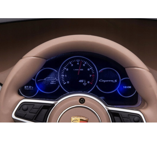 Дитяча акумуляторна машинка Porsche Cayenne S Чорна Дитяча акумуляторна машинка Porsche Cayenne S Чорна