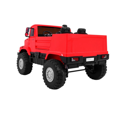 Дитяча акумуляторна машина Mercedes-Benz Zetros Red + 2-місний + Багажне відділення + Пульт Дитяча акумуляторна машина Mercedes-Benz Zetros Red + 2-місний + Багажне відділення + Пульт