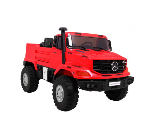 Дитяча акумуляторна машина Mercedes-Benz Zetros Red + 2-місний + Багажне відділення + Пульт Дитяча акумуляторна машина Mercedes-Benz Zetros Red + 2-місний + Багажне відділення + Пульт