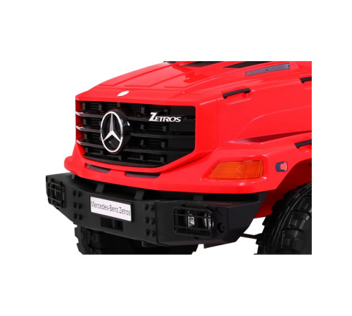 Дитяча акумуляторна машина Mercedes-Benz Zetros Red + 2-місний + Багажне відділення + Пульт Дитяча акумуляторна машина Mercedes-Benz Zetros Red + 2-місний + Багажне відділення + Пульт
