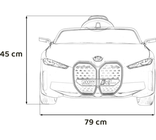 Дитяча акумуляторна машинка BMW i4 для дітей Червона