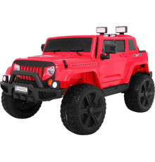 Дитяча акумуляторна машина Mighty Jeep Red + 2 місця + привід 4х4 + 2 багажника