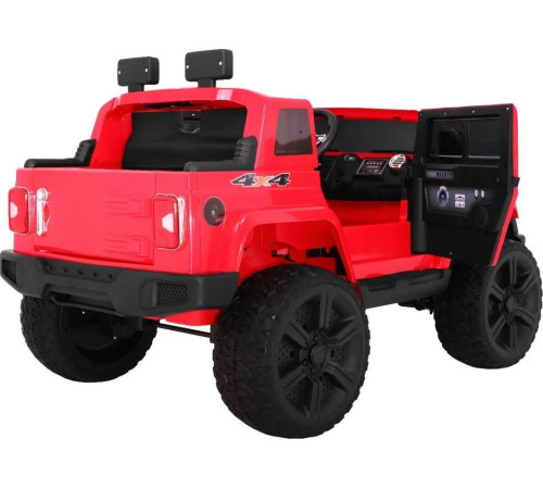 Дитяча акумуляторна машина Mighty Jeep Red + 2 місця + привід 4х4 + 2 багажника Дитяча акумуляторна машина Mighty Jeep Red + 2 місця + привід 4х4 + 2 багажника