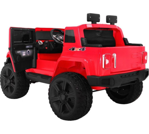 Дитяча акумуляторна машина Mighty Jeep Red + 2 місця + привід 4х4 + 2 багажника Дитяча акумуляторна машина Mighty Jeep Red + 2 місця + привід 4х4 + 2 багажника