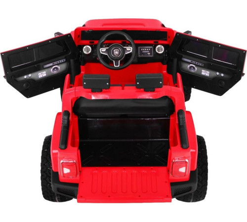 Дитяча акумуляторна машина Mighty Jeep Red + 2 місця + привід 4х4 + 2 багажника Дитяча акумуляторна машина Mighty Jeep Red + 2 місця + привід 4х4 + 2 багажника