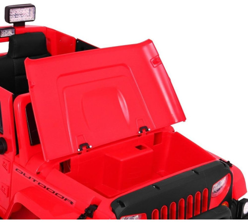 Дитяча акумуляторна машина Mighty Jeep Red + 2 місця + привід 4х4 + 2 багажника Дитяча акумуляторна машина Mighty Jeep Red + 2 місця + привід 4х4 + 2 багажника