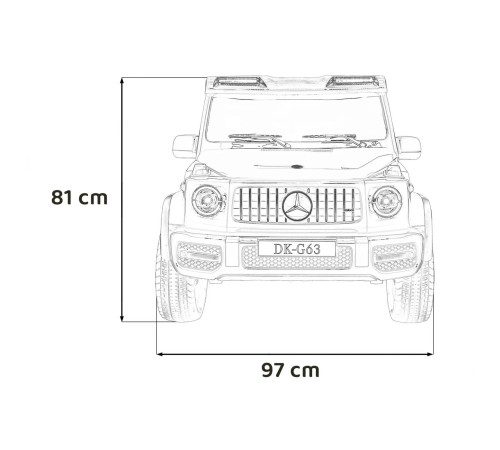 Дитяча акумуляторна машинка Mercedes Benz G63 AMG XXL MP4 Червона