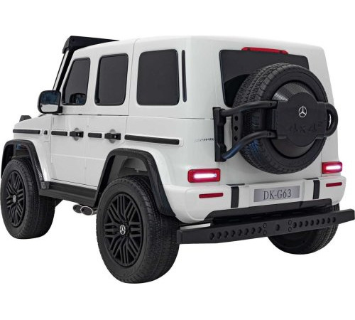 Дитяча акумуляторна машинка Mercedes Benz G63 AMG XXL MP4 Біла Дитяча акумуляторна машинка Mercedes Benz G63 AMG XXL MP4 Біла