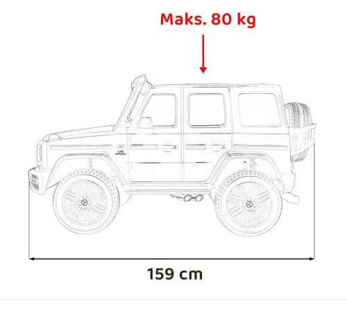 Дитяча акумуляторна машинка Mercedes Benz G63 AMG XXL MP4 Біла Дитяча акумуляторна машинка Mercedes Benz G63 AMG XXL MP4 Біла