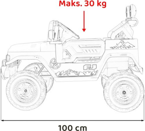Дитяча акумуляторна машинка Toyota FJ Cruiser Чорна