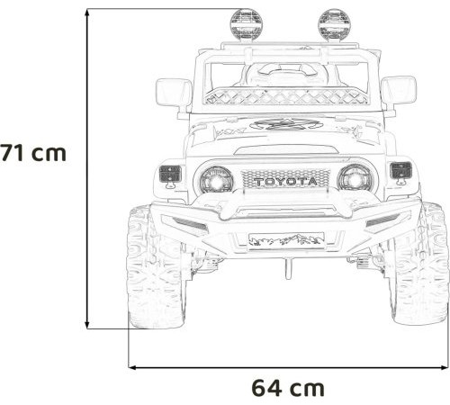 Дитяча акумуляторна машинка Toyota FJ Cruiser Чорна
