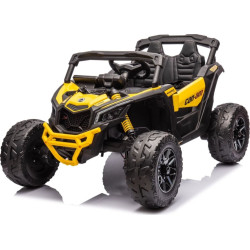Дитячий акумуляторний квадроцикл CAN-AM Maverick Жовтий