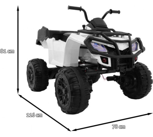 Дитячий акумуляторний квадроцикл Quad XL Білий Дитячий акумуляторний квадроцикл Quad XL Білий