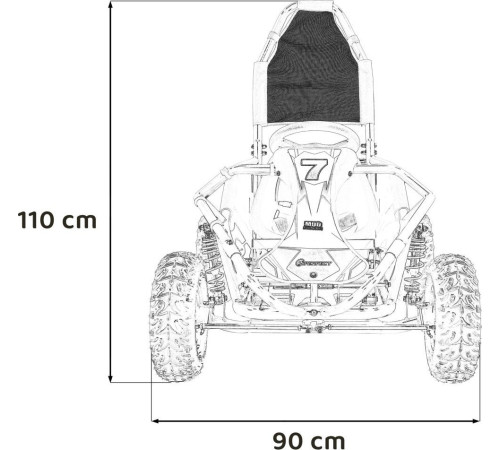 Дитячий акумуляторний картинг Gokart MUD MONSTER Помаранчевий