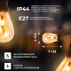 Ретро-гірлянда вулична 10 LED, 5 м, імітація вогню