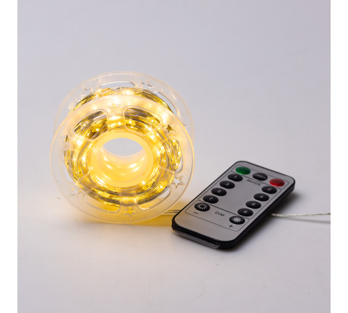Гірлянда Роса нитка 500 LED, 50 м, з пультом, від мережі, жовтий Гірлянда Роса нитка 500 LED, 50 м, з пультом, від мережі, жовтий