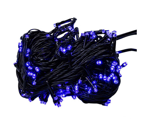 Гірлянда Нитка 400 LED, 16 м, чорний кабель, синій Гірлянда Нитка 400 LED, 16 м, чорний кабель, синій