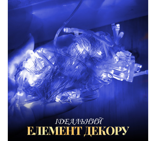 Гірлянда Нитка 500 LED, 22 м, прозорий кабель, синій Гірлянда Нитка 500 LED, 22 м, прозорий кабель, синій