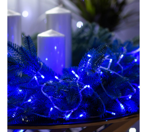 Гірлянда Нитка 500 LED, 22 м, прозорий кабель, синій Гірлянда Нитка 500 LED, 22 м, прозорий кабель, синій