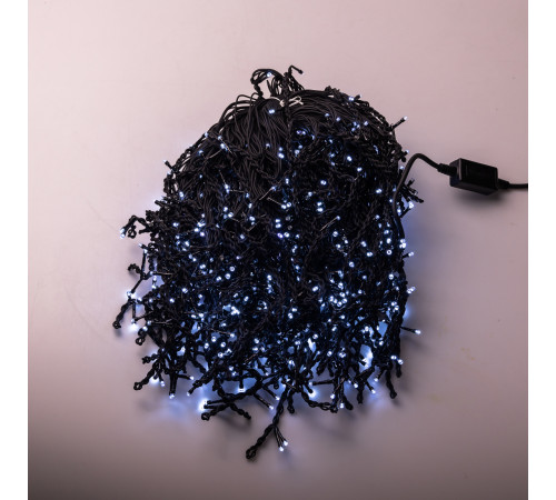 Гірлянда вулична Бахрома 1500 LED, 50 м, чорний кабель, білий Гірлянда вулична Бахрома 1500 LED, 50 м, чорний кабель, білий