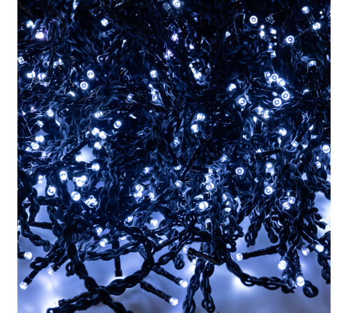 Гірлянда вулична Бахрома 1500 LED, 50 м, чорний кабель, білий Гірлянда вулична Бахрома 1500 LED, 50 м, чорний кабель, білий