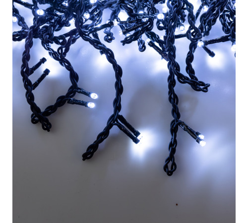 Гірлянда вулична Бахрома 1500 LED, 50 м, чорний кабель, білий Гірлянда вулична Бахрома 1500 LED, 50 м, чорний кабель, білий