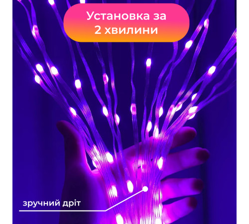 Смарт-гірлянда 250 LED, 2,5 м, з керуванням смартфона, мультиколор Смарт-гірлянда 250 LED, 2,5 м, з керуванням смартфона, мультиколор