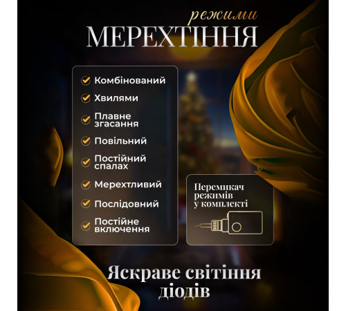 Гірлянда-штора Місяць та зірки, 3*0,9 м, 12 фігур, синій Гірлянда-штора Місяць та зірки, 3*0,9 м, 12 фігур, синій