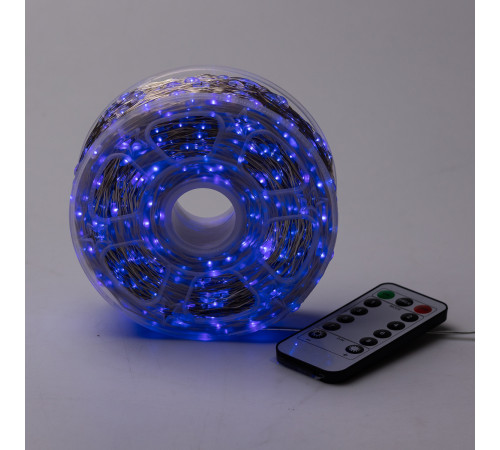 Гірлянда Роса нитка 2000 LED, 200 м, з пультом, від мережі, синій Гірлянда Роса нитка 2000 LED, 200 м, з пультом, від мережі, синій