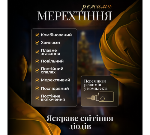Гірлянда-штора Місяць і зірки, 3*0,9 м, 12 фігур, білий Гірлянда-штора Місяць і зірки, 3*0,9 м, 12 фігур, білий